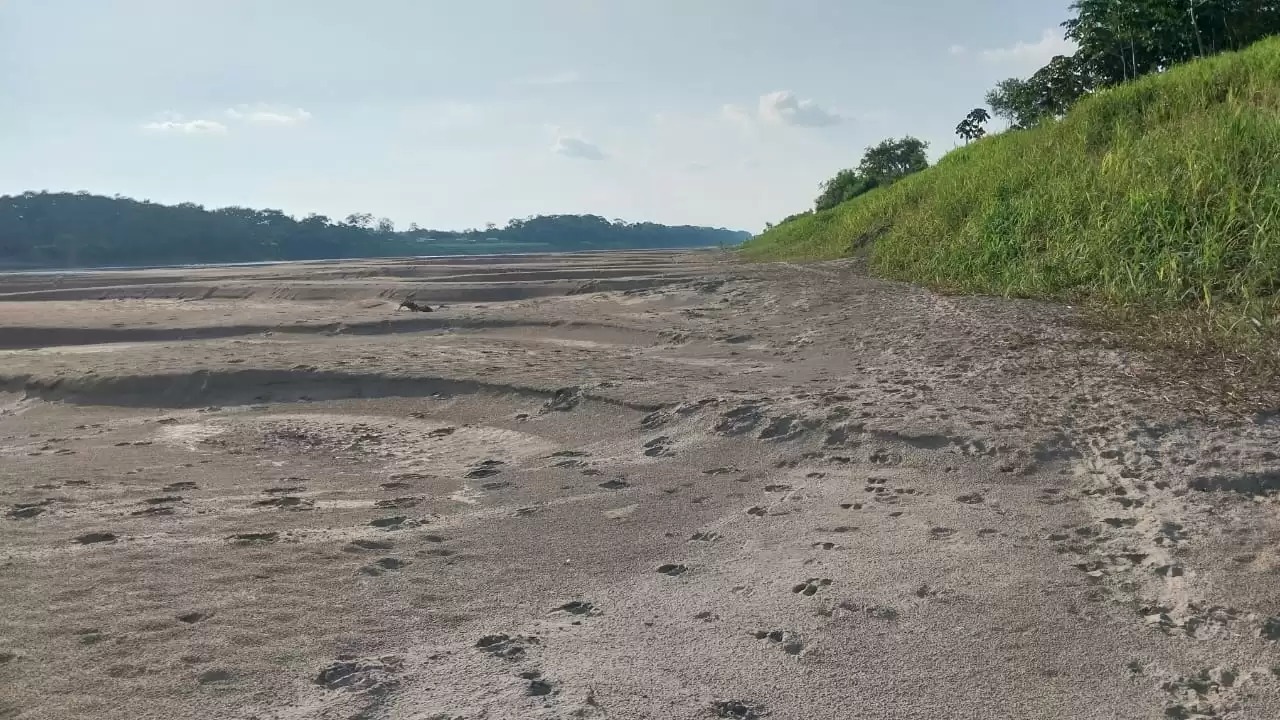 A seca que atinge o Rio Branco. Foto: SupCom